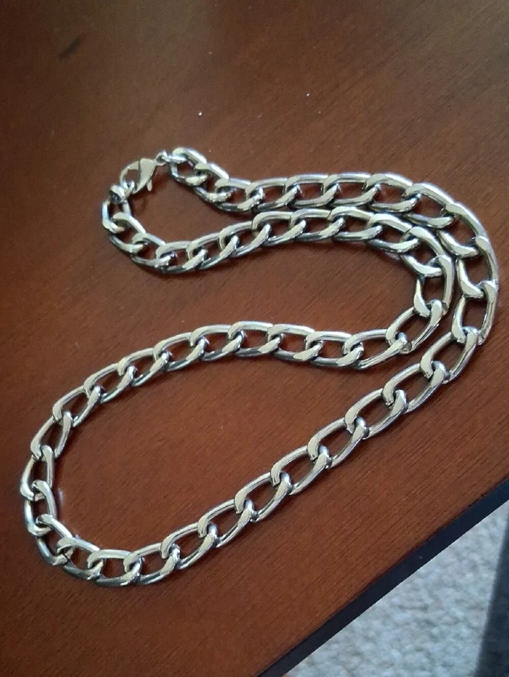 Classic Polished Silver Chain Necklace NN126